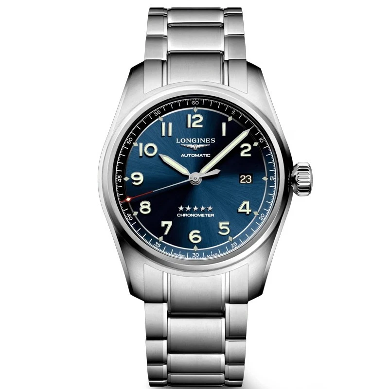 Longines Spirit Chronometer Automatic 40mm Blue Dial Stainless Steel Bracelet Men's Swiss Pilot Watch L3.810.4.93.6 L38104936
