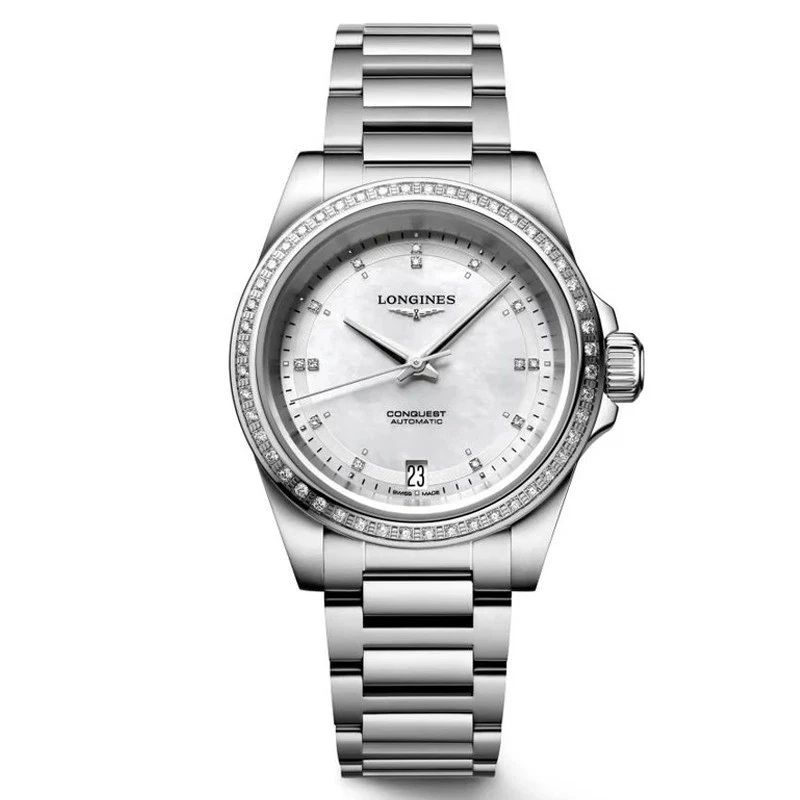 Longines Conquest 34mm White MOP Dial Women's Watch L34300876
