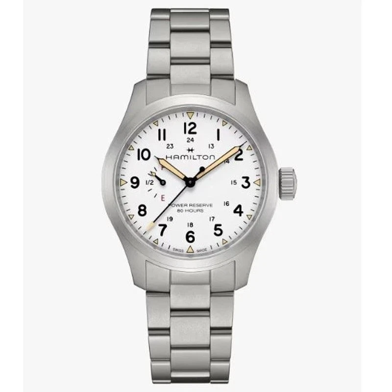 Hamilton Khaki Field Mechanical Power Reserve 40mm White Bracelet H69509110