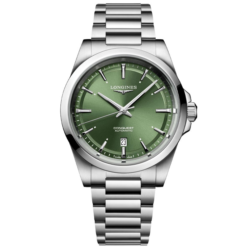 Longines Conquest 2023 41mm Green Dial Steel Men's Watch L38304026