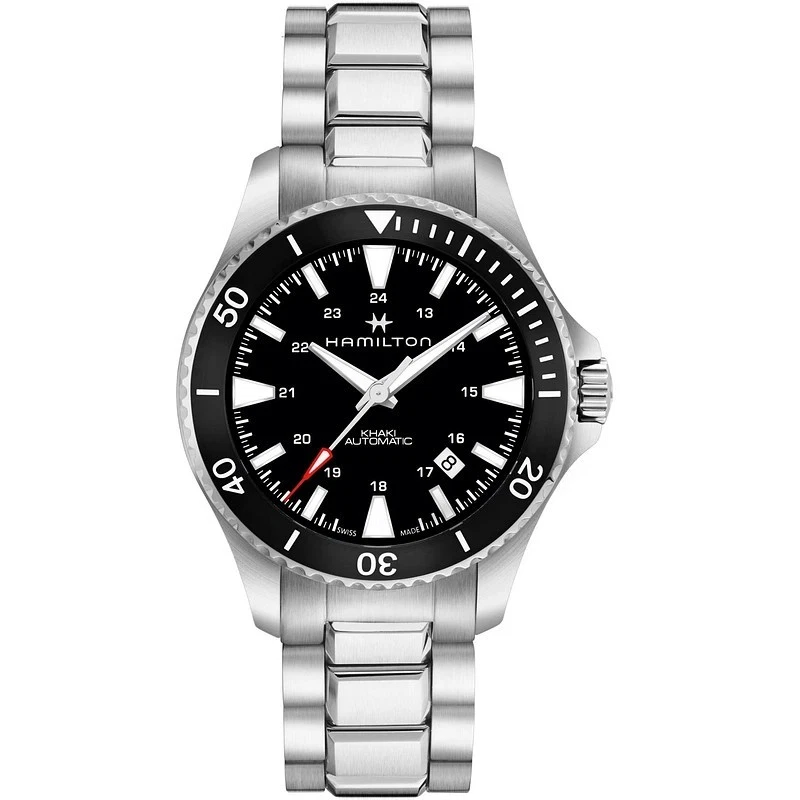 Hamilton Khaki Navy Scuba Auto 40mm Black Dial Black Rubber H82335131
