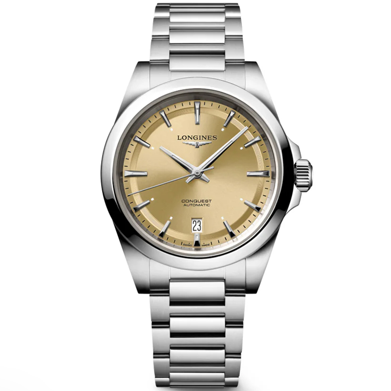 Longines Conquest 2024 38mm Champagne Dial Steel Men's Watch L37204626