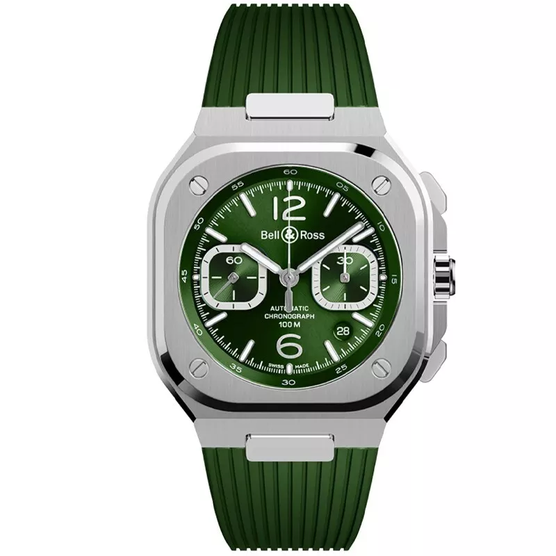 Bell & Ross BR-05 Chronograph Green Dial 42mm Men's Watch BR05C-GN-ST