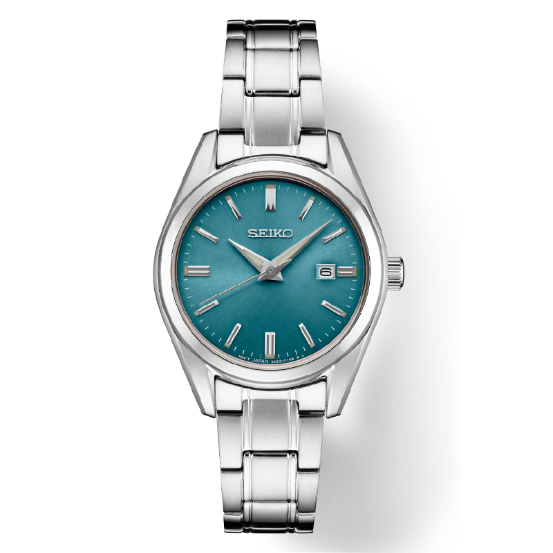 Seiko Essentials Quartz 29.8mm Blue Dial Steel Women's Watch SUR531