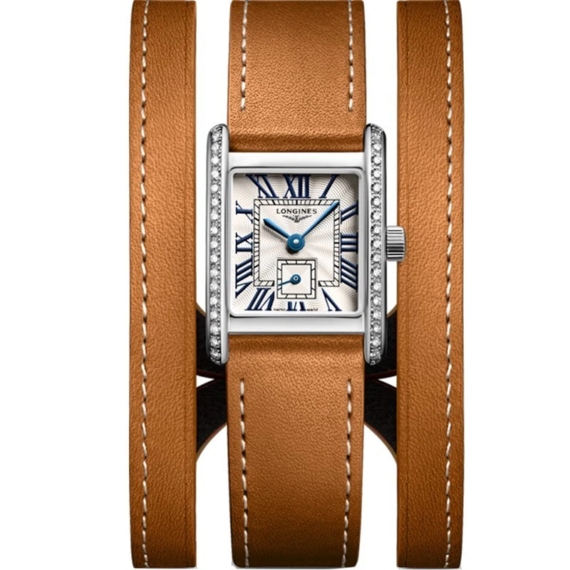 Longines Mini DolceVita Silver Dial Leather Women's Watch L52000710
