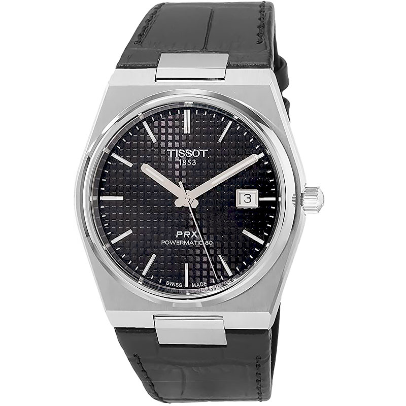 Tissot PRX Powermatic 80 40mm Black Leather Men's Watch T137.407.16.051.00 T1374071605100