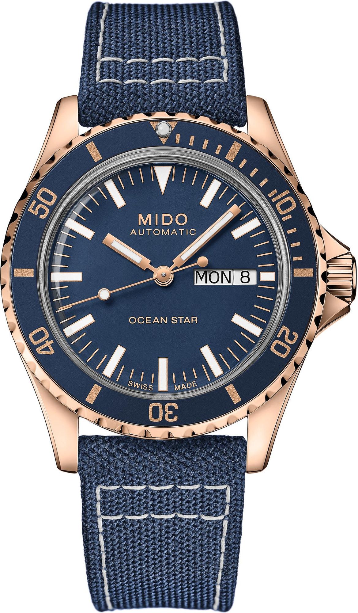 Ocean Star Tribute Rose Gold-Blue Men's Watch M0268303804100
