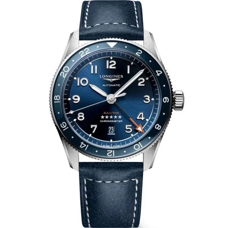 Longines Spirit Zulu Time 42mm Blue Dial Men's Watch L38124932