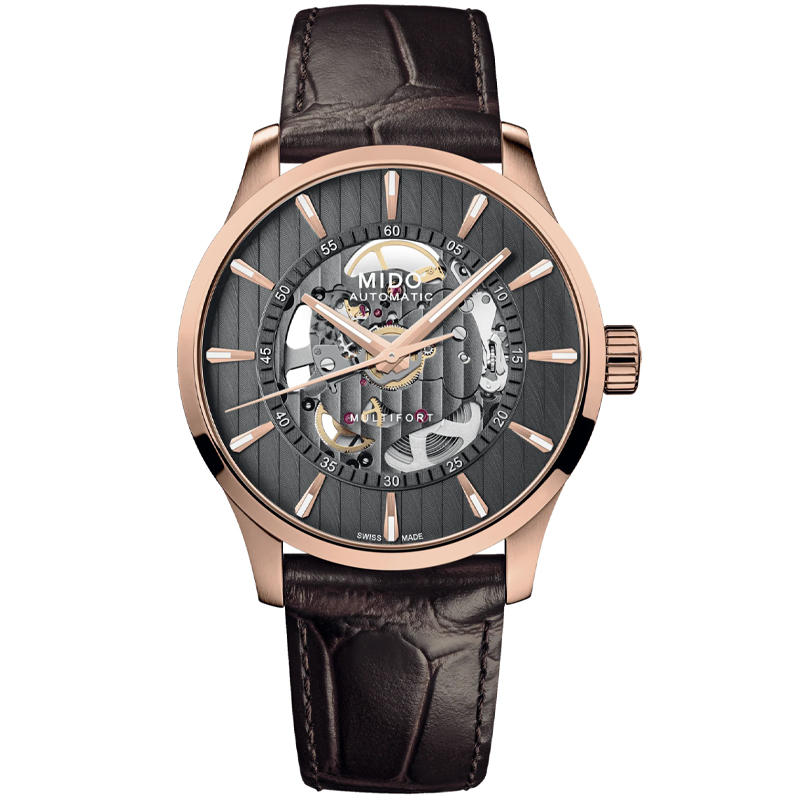 Multifort Skeleton Vertigo Rose Gold Men's Watch M0384363606100
