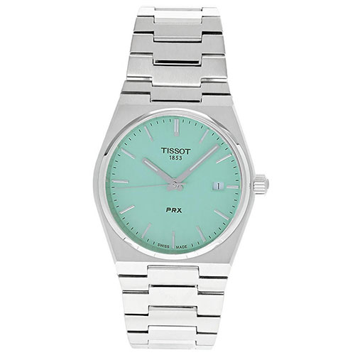 Tissot PRX Light Green 40mm Quartz Stainless Bracelet Watch T1374101109101