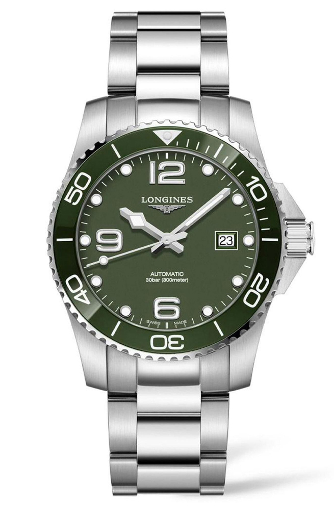 HydroConquest 41mm Green Matt Dial Stainless Steel Men's Watch L37814066