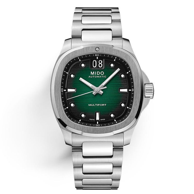 Multifort TV Big Date Green Dial Steel Men's Watch M0495261109100