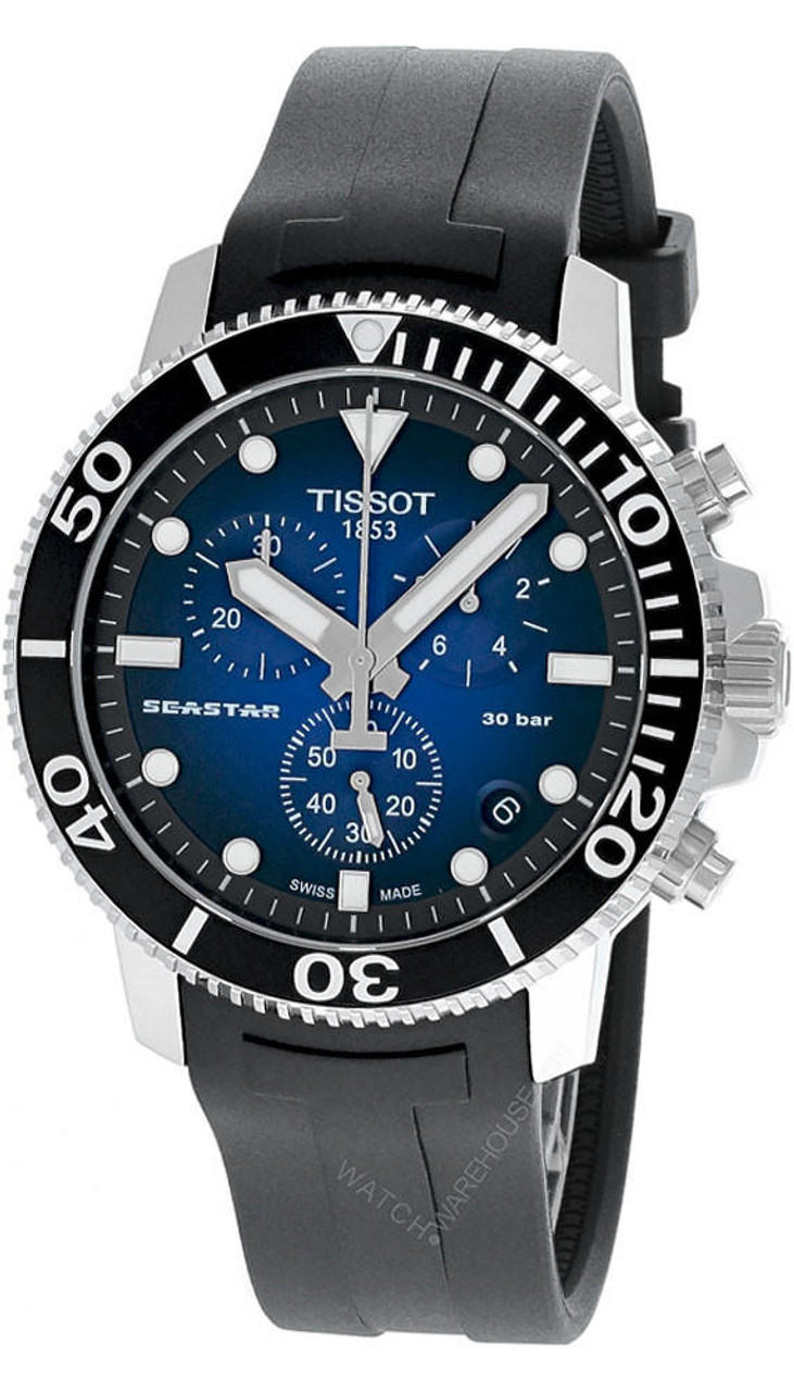 Tissot Seastar 1000 45mm CHRONO Rubber Men's Watch T120.417.17.041.00 T1204171704100