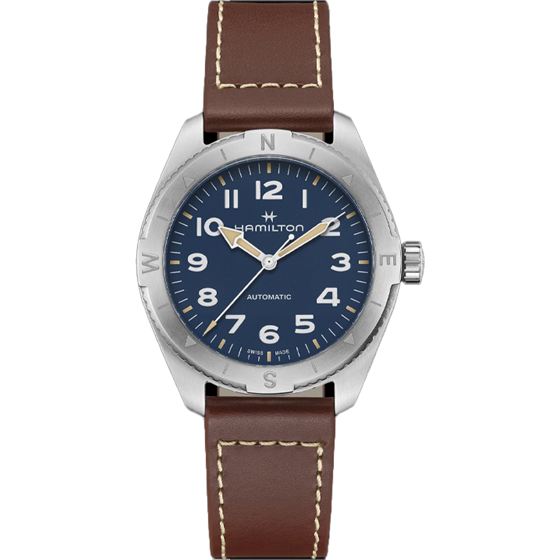 Hamilton Khaki Field Expedition Auto 41mm Blue Dial Brown Leather H70315540