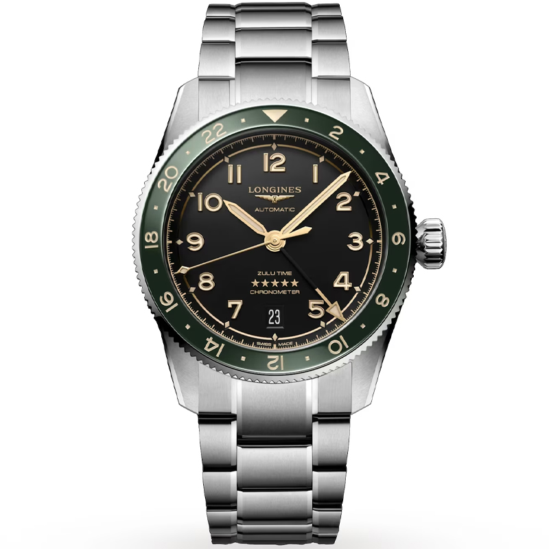 Longines Spirit Zulu Time GMT Automatic 39mm Anthracite Dial Stainless Steel Bracelet Men's Watch L3.802.4.63.6 L38024636