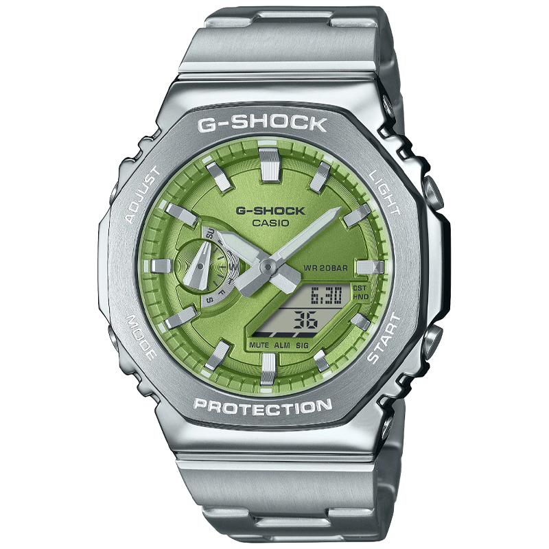 Casio G-Shock G-STEEL Analog-Digital Lime Green Steel Men's Watch GM2110D-3A