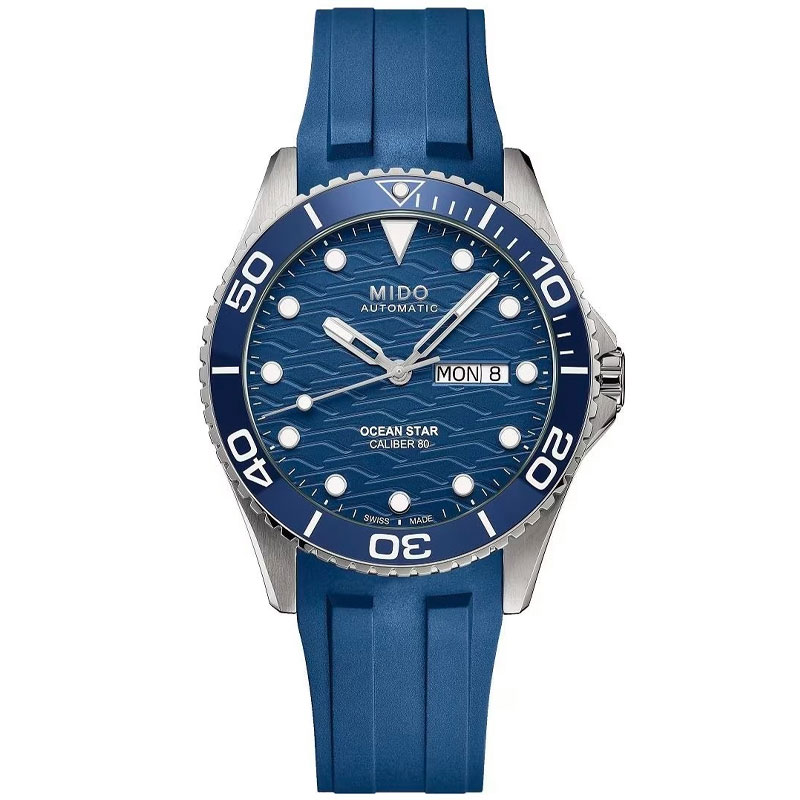 Ocean Star 200C Blue Dial Rubber Strap Men's Watch M0424301704100