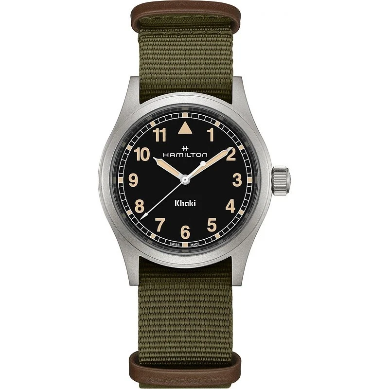 Hamilton Khaki Field Quartz 38mm Black Green NATO H69401930