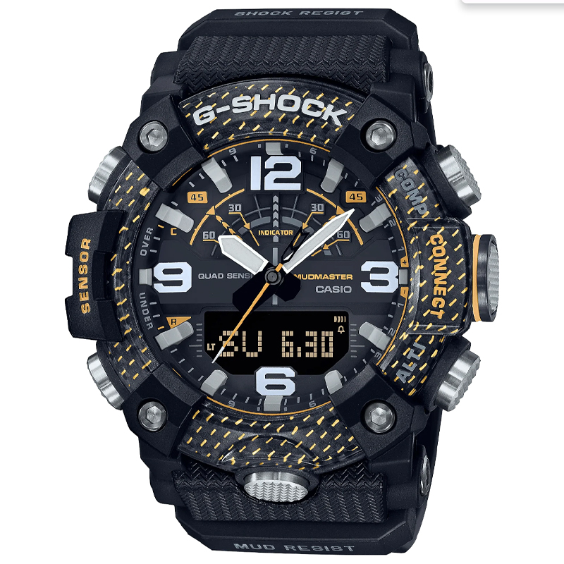 Casio G-Shock Mudmaster Carbon Core Guard Bright Yellow Mens Watch GGB100Y-1A
