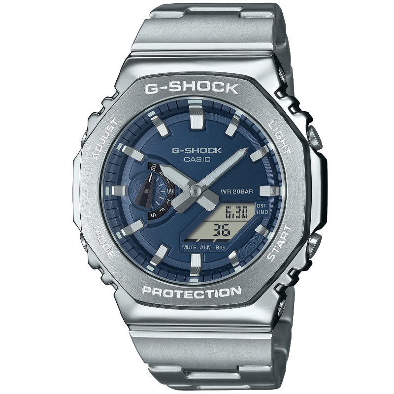 Casio G-Shock G-STEEL Analog-Digital Full Metal Blue Men's Watch GM2110D-2B