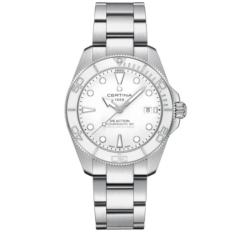 Certina DS Action Diver 40.5mm White Dial Men's Watch C0484071101100